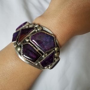 Vintage Fierro Navajo Sugilite Sterling Silver Bracelet